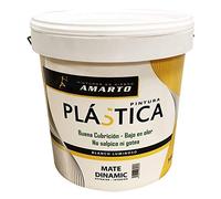 Pintura plastica mate dinamic Interior/Exterior especial para protección y decoración en paredes de interior y exterior (750 ml, Blanco mate)