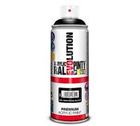 Pintura spray Acrílica Brillo PINTYPLUS EVOLUTION 520cc Signal, negro ral 9004, estándar