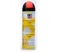 Pinty Plus 250 - Pintura spray marcador fluor, 650cc, Rojo
