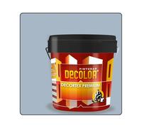 PINTURAS DECOLOR DECORTEX LISO PREMIUM - Pintura revestimiento impermeabilizante para fachadas. (4 litros). GRIS AZULADO.