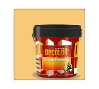 PINTURAS DECOLOR DECORTEX LISO PREMIUM - Pintura revestimiento impermeabilizante para fachadas. (4 litros). VAINILLA