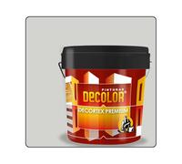 PINTURAS DECOLOR DECORTEX LISO PREMIUM - Pintura revestimiento impermeabilizante para fachadas. (4 litros). GRIS CLARO