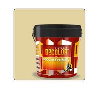 PINTURAS DECOLOR DECORTEX LISO PREMIUM - Pintura revestimiento impermeabilizante para fachadas. (4 litros). DAMASCO