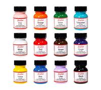 Pinturas para piel de cuero Angelus, juego de 12 de 1 oz.