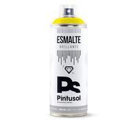 PINTUSOL Esmalte Brillante Amarillo de Zinc en Spray RAL1018, Acabado Brillo, Resistencia UV Alta Opacidad, Fácil Aplicación Multisuperficie Madera Metal Plástico, Pintura Profesional Espray 400ml
