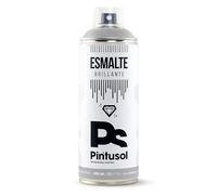 PINTUSOL Esmalte Brillante Gris Luminoso en Spray RAL7035, Acabado Brillo, Resistencia UV Alta Opacidad, Fácil Aplicación Multisuperficie Madera Metal Plástico, Pintura Profesional Espray 400ml