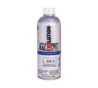 Pinty Plus Pintura en spray 95895 Evolution base agua 520 cc Aluminio blanco para metal RAL 9006