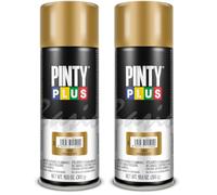 PINTY PLUS BASIC Pintura en spray 520 cc Oro P151, 400 ml (Paquete de 2)