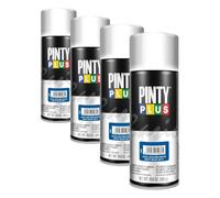 PINTY PLUS Pintura en Spray Basic 520cc Azul Oscuro Mate 5017, 400ml-520cc (Paquete de 4)