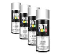 PINTY PLUS Pintura en spray BASIC 520cc Barniz Brillo B199 (Paquete de 4)