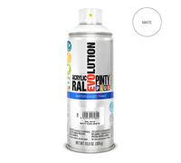 Pinty Plus Ral 9010 Pintura acrílica en spray base agua 520 cc Blanco Puro Mate