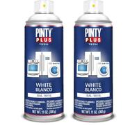 PINTY PLUS TECH Pintura en spray para electrodomésticos 520cc. Blanco RAL 9016. (Paquete de 2)