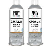 PINTYPLUS CHALK Pintura spray a la tiza 520cc gris ceniza CK798 (Paquete de 2)