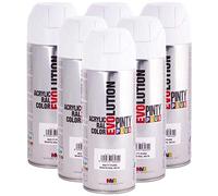 PINTYPLUS EVOLUTION 600 Pintura Spray Acrílica 520cc Matt Pure White, Blanco Mate Ral 9010, Estándar