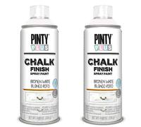 PINTYPLUS PINTURA EN SPRAY CHALK 520CC CK788 BLANCO ROTO (Paquete de 2)