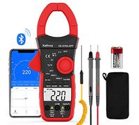 Pinza Amperimétrica Bluetooth Multímetro, Kethvoz 1000A Amperímetro de Gancho Digital con Registro Datos Mide CA/CC Corriente Tensión Resistencia Capacitancia, Medidor Eléctrico Multimétrica 570SAPP