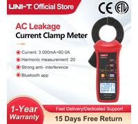 Pinza Amperimétrica de Corriente de Fuga UNI-T UT251C+ 60A CA, Amperímetro Digital, Función de Retención de Pico, LPF, Bluetooth