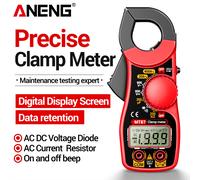 Pinza Amperimétrica Digital ANENG MT87 400A AC 600V AC/DC 1999 Lecturas Resistencia Capacitancia Diodo Buzzer NCV Retención de Datos Herramienta para Electricistas Black