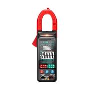 Pinza amperimétrica digital, Multímetro De Abrazadera Digital Medidor Corriente CC/CA 6000 Recuentos 400A Amp Probador Voltaje Pantalla A Color Grande Hz NCV Ohm ST212(ST212 Red with box)