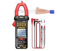 Pinza amperimétrica digital | multímetro inteligente 4000 cuentas para electricista | Pantalla antiquemaduras para corriente tensión AC DC | Uso en casa, taller, coche garaje