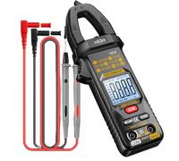 Pinza amperimétrica digital | multímetro inteligente 4000 cuentas para electricista | Pantalla antiquemaduras para corriente tensión AC DC | Uso en casa, taller, coche garaje