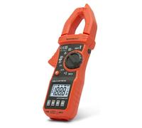 Pinza amperimétrica digital True-RMS – Compacta y ergonómica – Medición de voltaje, corriente, resistencia y temperatura – Medición de corriente alterna con filtro de paso bajo (LPF) – Selección autom