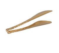 Pinza de Acero Inoxidable para Alimentos Diseño Serpiente | Acabado Dorado, Patrón Serpentino Creativo, para Hornear y Asar, Servir Pan y Huevos
