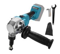 Pinza de chapa inalámbrica para Makita 18V, 2200 rpm 800 W tijeras de metal sin escobillas, cabeza giratoria de 360°, 3 niveles para cortar acero inoxidable, aluminio (azul, para Makita)