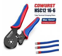 Pinza de crimpado HSC12 16-6 para terminales tubulares de 16 mm², herramienta manual de crimpado para conexión de cables eléctricos Set with storage bag