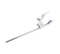 Pinza de Laboratorio de 4 Puntas Ajustable para Matraz y Tubo de Ensayo | Ligera, Diseño Ergonómico y Gran Fuerza de Sujeción, Hierro y Plástico, Color Plata