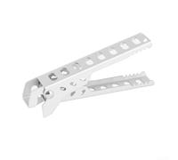 Pinza de metal antiquemaduras, herramienta de picnic de 12,5 cm (blanco) | Metal resistente al calor, diseño antiquemaduras, 12,5 cm de longitud, se adapta a picnic, negro o blanco