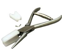 Pinza de precisión con mordazas de nylon, de forma redonda/cóncava, de 16 cm, para joyería y óptica