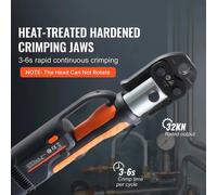 Pinza de presión inalámbrica - Pinza de presión eléctrica - Herramienta de prensado con batería - Pinza de crimpar - Conector de presión - 40 mm de recorrido
