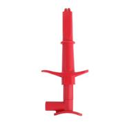 Pinza de Prueba con Gancho 10a 4mm, Roja para Multímetro | Acero Inoxidable, Cobre y Pa, Apertura 16mm con Conector Banana, Uso en Terminales y Mantenimiento Interno