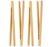 Pinza de Tostadas,3 PCS Pinzas de Bambú Reutilizables para Cocina Pinzas de Madera Multiusos para Asar Tostadora Pan Fruta y Pepinillos Utensilios de Cocina Seguros y Duraderos