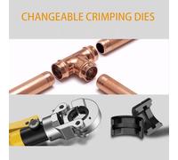 Pinza hidráulica para crimpar, de 16 a 32 mm² - Herramienta manual para crimpar - Para tubos PEX y otros tipos de tubos
