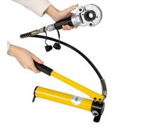 Pinza para prensar multicapa, alicates hidráulicos para crimpar, alicates extraíbles, giratorios a 360 °, 9 tamaños de moldes con bomba hidráulica manual y botón, presión para prensar