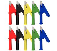 Pinzas compactas de cocodrilo de 55 mm de longitud total con apertura de mandíbula de 14 mm para uso flexible en tareas de conexión eléctrica