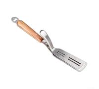 Pinzas de acero inoxidable 2 en 1 con espátula con abrebotellas, cómodo mango de madera de acacia, 41 cm, dispositivo de cocina resistente al calor para parrillas Weber Broil King Char-Grill