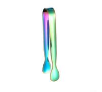 Pinzas de acero inoxidable estilo pinza estilo clip para hielo para cubos de azúcar servir barbacoa parrilla con construcción y práctica función colgante (colorido)