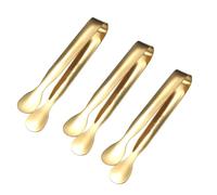 Pinzas De Acero Inoxidable Para Hielo Cubitera Bar Cocina, Utensilios Pinza Para Coger Cubitos Ice Cube Clamps Accesorios Hosteleria Jamón Chuches Dulces Food Aves Las Cosas (3 dorado)