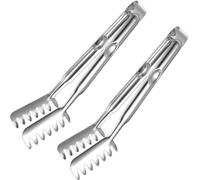 Pinzas de cocina Ibzenoa® de acero inoxidable 201, 29 cm – Mango de zinc, juego de 2 unidades. Pinzas de cocina con mordazas acanaladas, aptas para lavavajillas, ideales para pasta y barbacoa