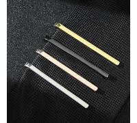 Pinzas de corbata finas y elegantes para mujer, Clips simples de Metal de Color dorado liso, pinzas de corbata para ropa de mujer