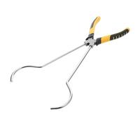 Pinzas de Crisol de Acero al Carbono para Joyería, Punta Curva | Alcance Largo, Agarre Estable y Diseño Preciso, Uso en Laboratorio y Estudio, Mango de Plástico