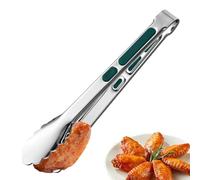 Pinzas de ensalada de acero inoxidable con bloqueo comercial de metal | Herramientas de ensalada de metal con agarre antideslizante, artículos de cocina para cocinar diariamente