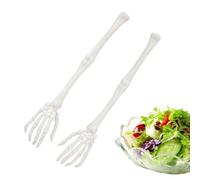 Pinzas de ensalada de calavera de 12.2 pulgadas espeluznantes lavables para Halloween