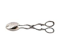 Pinzas de metal con mango de tijera decorativo, vajilla vintage en relieve para pan, pastelería, postres, bufé, tareas, servidor, recolección de pan, recolector de postres, mesa de buffet, utensilios