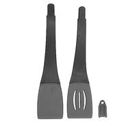 Pinzas de silicona para cocina, 3 en 1 pinzas de bloqueo resistentes al (Gris Negro)