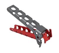 Pinzas de Sujeción para Cuencos, Pinzas para Ollas Calientes, Pinzas de Recuperación Antiescaldado de Aleación de Aluminio, Soporte Portátil para Utensilios de Cocina para Acampar (Negro y rojo)