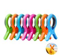 Pinzas de toalla de playa, 8 clips azul verde rosa naranja, 7,1 x 10 cm